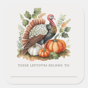 Thanksgiving Turkije overgebleven Stickers