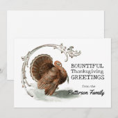 Thanksgiving Turkije overvloedige groeten Feestdagenkaart (Voorkant / Achterkant)