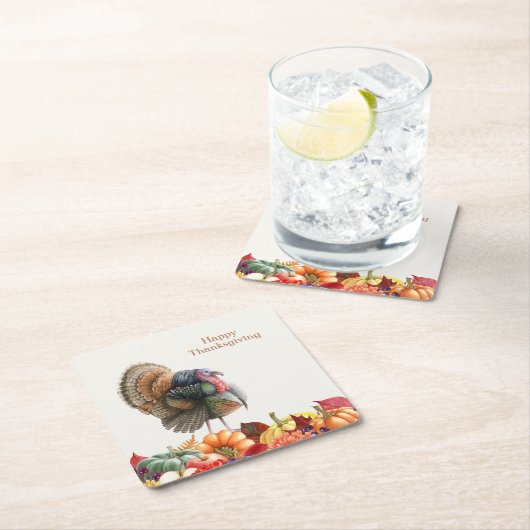 Thanksgiving Turkije Papier Onderzetter (Insitu)