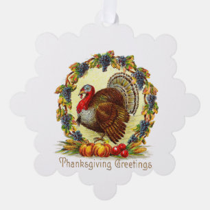 Thanksgiving Turkije Papier Ornament Kaart