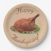 Thanksgiving Turkije Papieren Bordje (Voorkant)