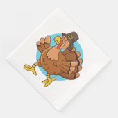 Thanksgiving Turkije papieren servetten (Hoek)
