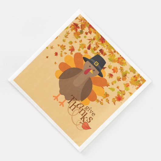 Thanksgiving Turkije Papieren servetten/Standaard  Servetten (Hoek)