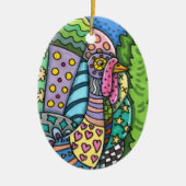 THANKSGIVING TURKIJE, PATCHWORK VEREN, VOLKSKUNST KERAMISCH ORNAMENT (Voorkant)