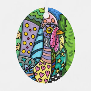 THANKSGIVING TURKIJE, PATCHWORK VEREN, VOLKSKUNST METALEN ORNAMENT