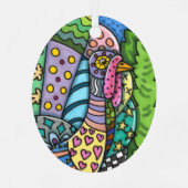 THANKSGIVING TURKIJE, PATCHWORK VEREN, VOLKSKUNST METALEN ORNAMENT (Achterkant)