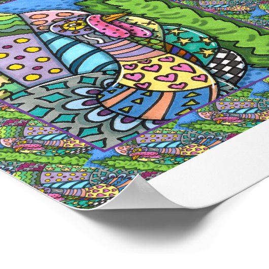 THANKSGIVING TURKIJE, PATCHWORK VEREN, VOLKSKUNST POSTER (Hoek)