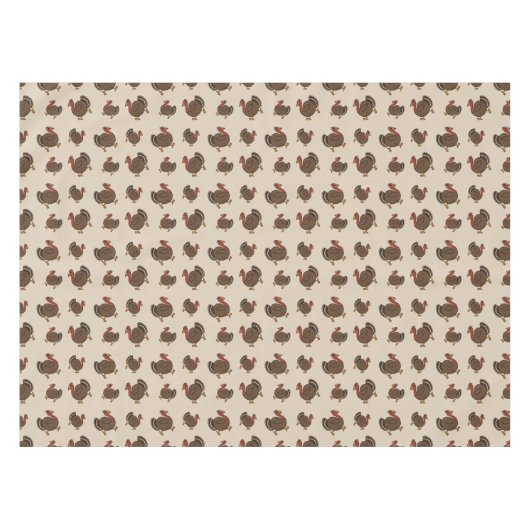 Thanksgiving Turkije Patroon Tafelkleed (Voorkant (Horizontaal))