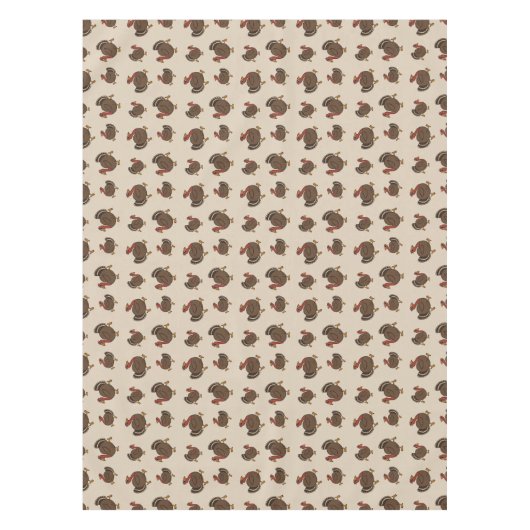 Thanksgiving Turkije Patroon Tafelkleed (Voorkant)