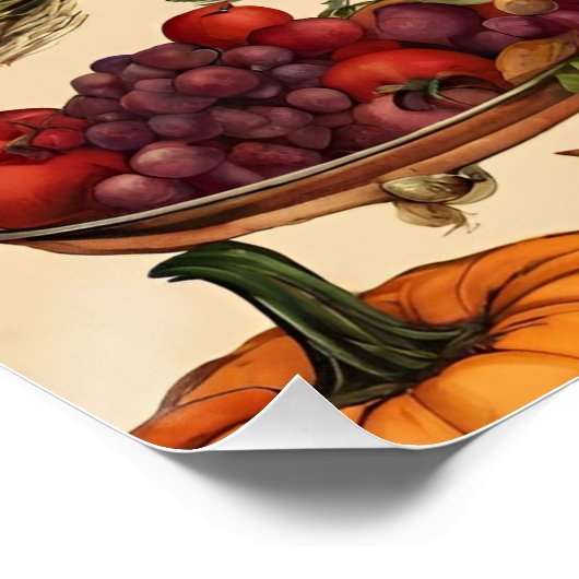 Thanksgiving Turkije Perfect Poster (Hoek)