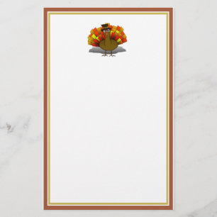 Thanksgiving Turkije Pilgrim Briefpapier