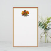 Thanksgiving Turkije Pilgrim Briefpapier (Staand voorkant)
