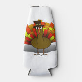 Thanksgiving Turkije Pilgrim Flesjeskoeler (Voorkant)