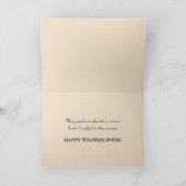  Thanksgiving, Turkije, Pilgrim Girl Feestdagen Kaart (Binnen)