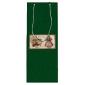 Thanksgiving, Turkije, Pilgrim Girl Wijn Cadeautas (Achterkant)