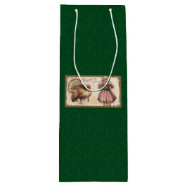 Thanksgiving, Turkije, Pilgrim Girl Wijn Cadeautas