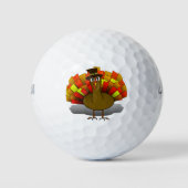 Thanksgiving Turkije Pilgrim Golfballen (Voorkant)