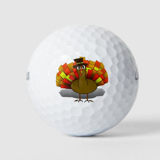 Thanksgiving Turkije Pilgrim Golfballen (Voorkant)