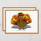 Thanksgiving Turkije Pilgrim Kaart (Voorkant / Achterkant)