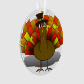 Thanksgiving Turkije Pilgrim Ornament (voorkant)