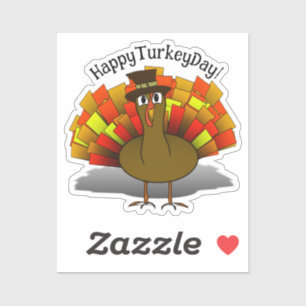 Thanksgiving Turkije Pilgrim Sticker