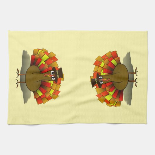 Thanksgiving Turkije Pilgrim Theedoek (Horizontaal)