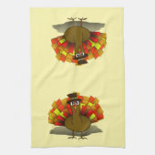 Thanksgiving Turkije Pilgrim Theedoek (Verticaal)