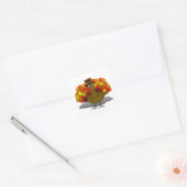 Thanksgiving Turkije Pilgrim Vierkante Sticker (Envelop)