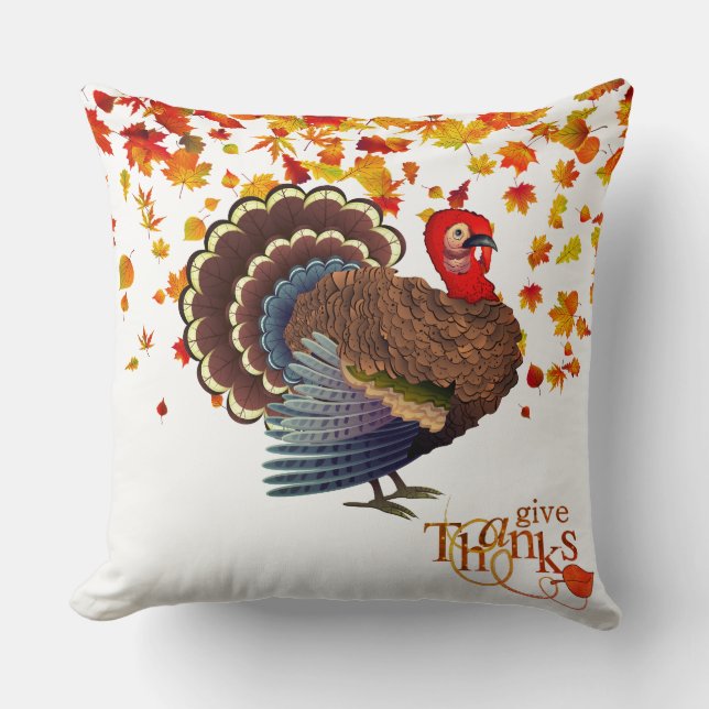 Thanksgiving Turkije Pillow Kussen (Voorkant)