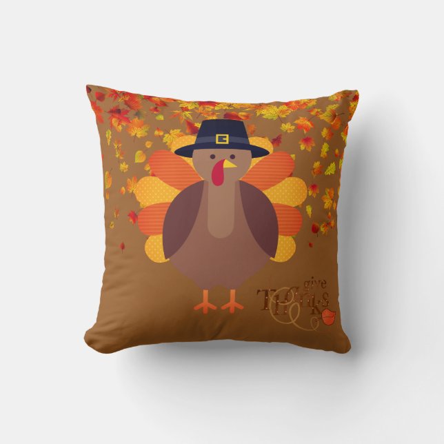 Thanksgiving Turkije Pillow Kussen (Voorkant)