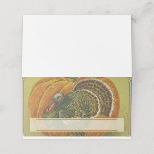  Thanksgiving Turkije Plaatskaartje (Buitenkant ongevouwen)