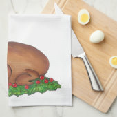 Thanksgiving Turkije Platter Kerst Vakantie Voedse Theedoek (Quarter Fold)