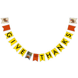 Thanksgiving Turkije Pompoen Bunting Banner