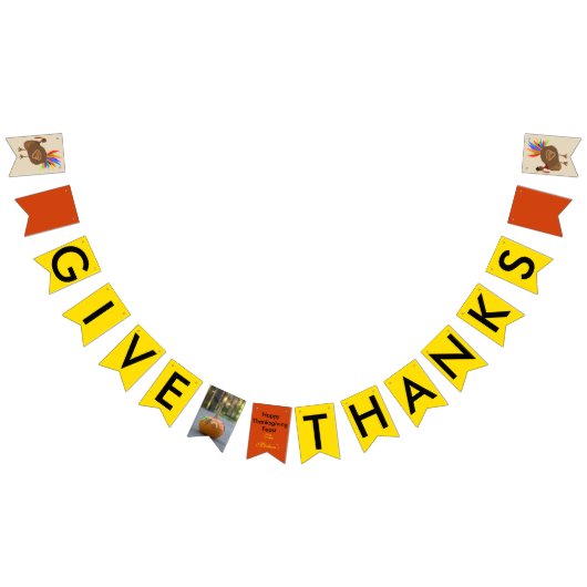 Thanksgiving Turkije Pompoen Bunting Banner (Alle)