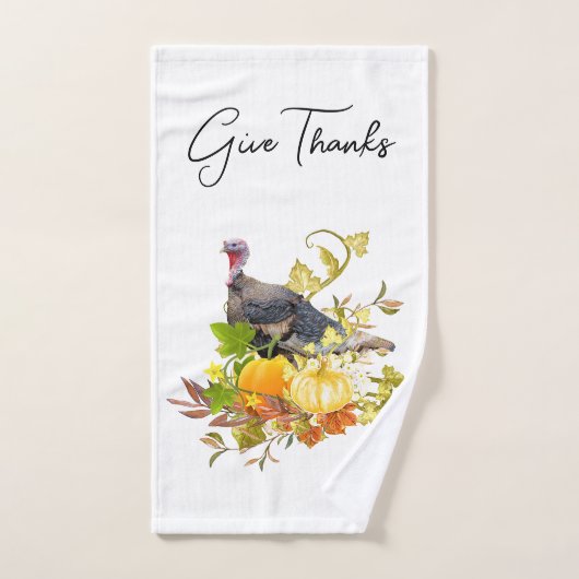 Thanksgiving Turkije Pompoen Vakantie Handdoek (Handdoek)