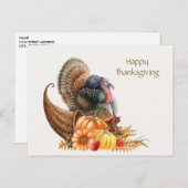 Thanksgiving Turkije Pompoenen Briefkaart (Voorkant / Achterkant)