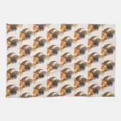 Thanksgiving Turkije Pompoenen Keukenhanddoek (Horizontaal)