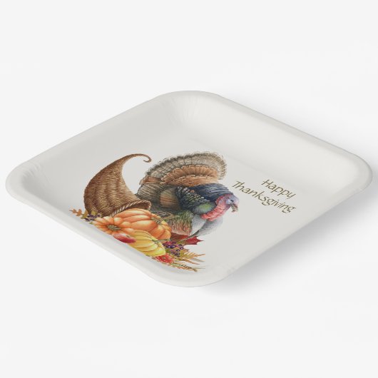 Thanksgiving Turkije Pompoenen Papier Bord (Gebogen)