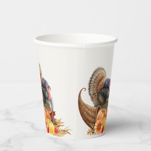 Thanksgiving Turkije pompoenen papieren bekers (Rechts)