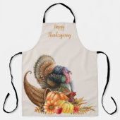 Thanksgiving Turkije Pompoenen Schort (Voorkant)