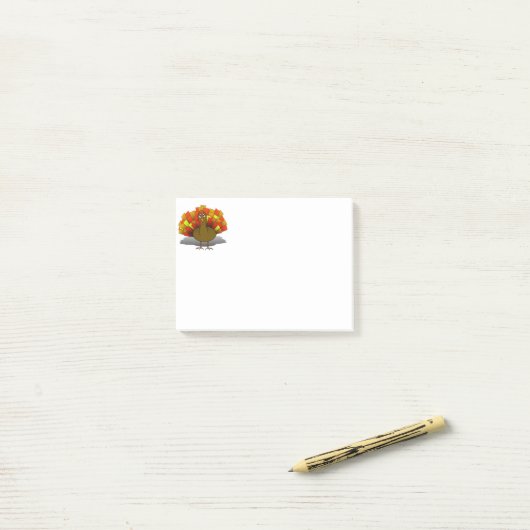 Thanksgiving Turkije Post-it® Notes (Op bureau)