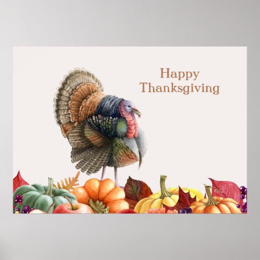 Thanksgiving Turkije Poster (Voorkant)