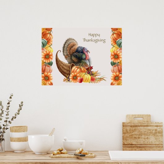 Thanksgiving Turkije Poster (Keuken)