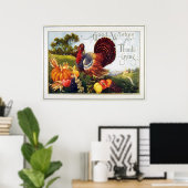  Thanksgiving Turkije Poster (Thuiskantoor)