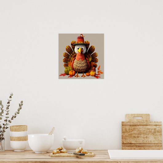 Thanksgiving Turkije Poster (Keuken)