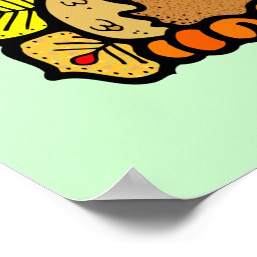 Thanksgiving Turkije Poster (Hoek)