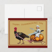 Thanksgiving  Turkije Pumpkin Briefkaart (Voorkant / Achterkant)
