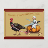 Thanksgiving  Turkije Pumpkin Briefkaart (Voorkant)