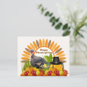 Thanksgiving Turkije, Pumpkins Holiday Briefkaart (Staand voorkant)