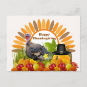 Thanksgiving Turkije, Pumpkins Holiday Briefkaart (Voorkant)